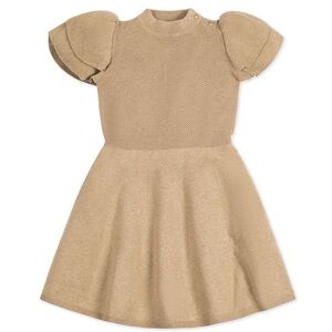 Hope & Henry Flutter Sleeve Sweater Dress, Infant Girls 18-24mos, Camel
